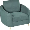 Sessel Polsterbezug Mintgrun / Gold Trosa