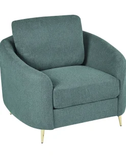 Sessel Polsterbezug Mintgrun / Gold Trosa