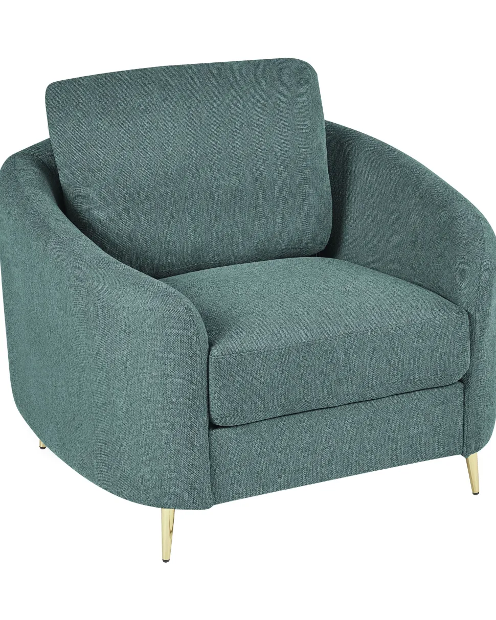 Sessel Polsterbezug Mintgrun / Gold Trosa