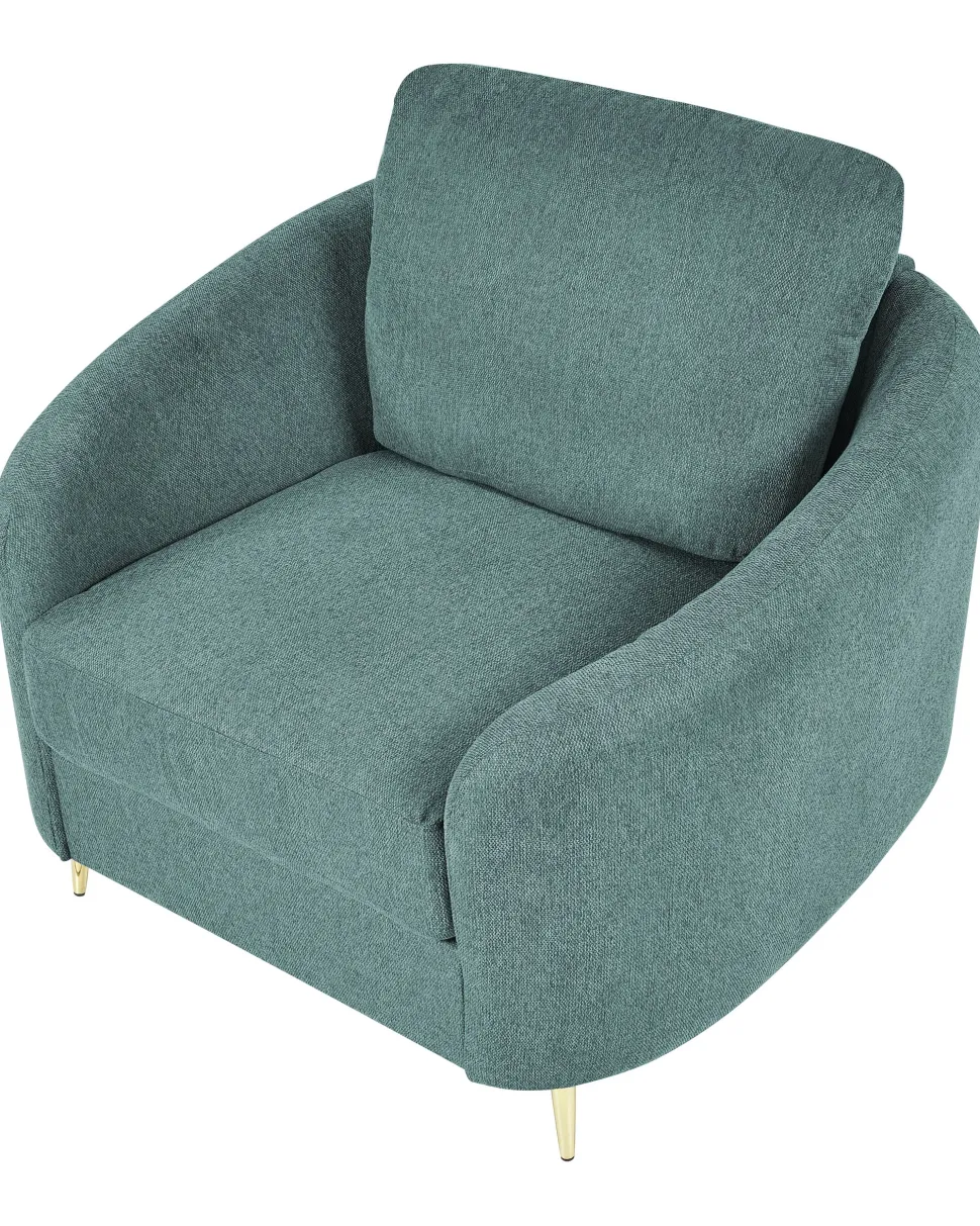 Sessel Polsterbezug Mintgrun / Gold Trosa