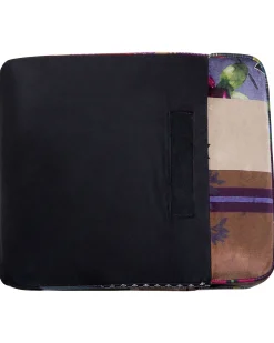 Sessel Polsterbezug Patchwork Violett Chesterfield