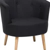 Sessel Polsterbezug Schwarz Odenzen