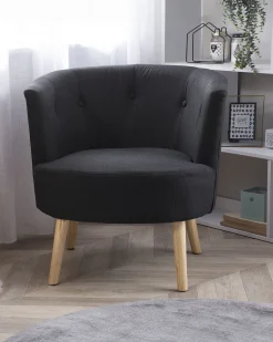 Sessel Polsterbezug Schwarz Odenzen