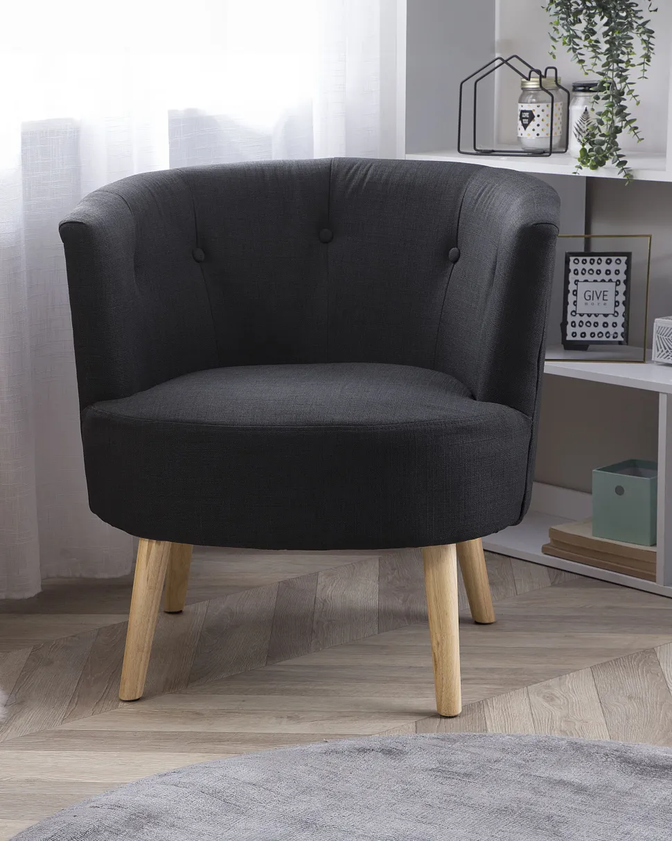 Sessel Polsterbezug Schwarz Odenzen