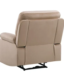 Sessel Samtstoff Beige Led-Beleuchtung Usb-Port Elektrisch Verstellbar Bergen