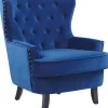 Sessel Samtstoff Blau Viborg Ii