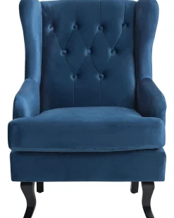 Sessel Samtstoff Dunkelblau Alta