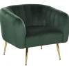 Sessel Samtstoff Dunkelgrun Mit Goldenen Beinen Laconia