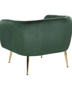 Sessel Samtstoff Dunkelgrun Mit Goldenen Beinen Laconia