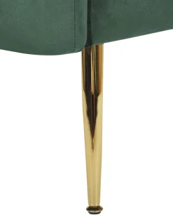 Sessel Samtstoff Dunkelgrun Mit Goldenen Beinen Laconia
