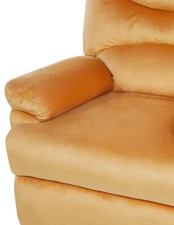 Sessel Samtstoff Gelb Verstellbar Mit Fusstutze Eslov
