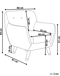 Sessel Samtstoff Grau Bodo