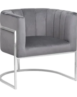 Sessel Samtstoff Grau Larvik