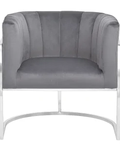 Sessel Samtstoff Grau Larvik