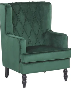 Sessel Samtstoff Grun Plus Hocker Sandset