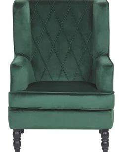 Sessel Samtstoff Grun Plus Hocker Sandset