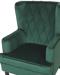 Sessel Samtstoff Grun Plus Hocker Sandset