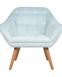 Sessel Samtstoff Hellblau Karis