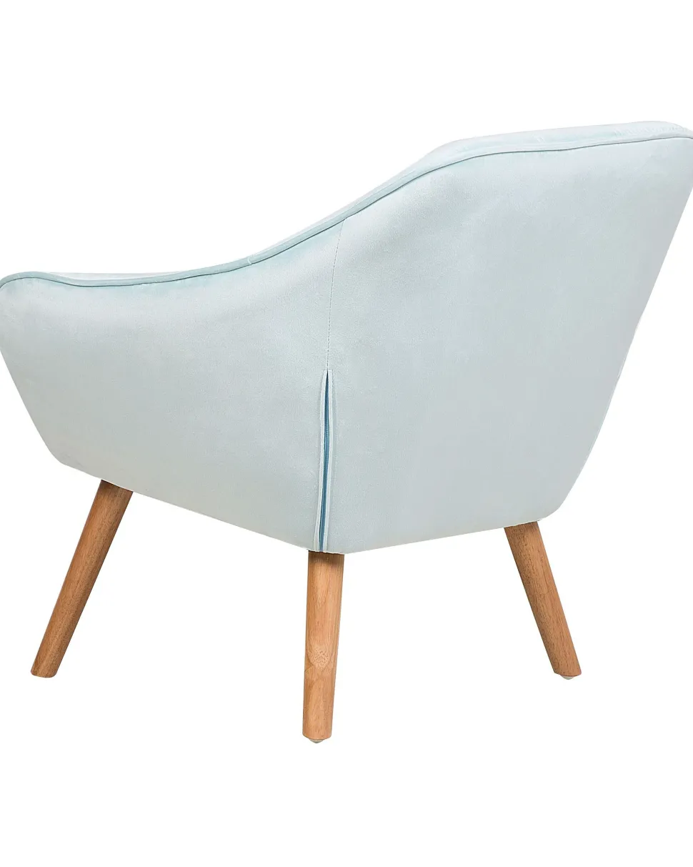 Sessel Samtstoff Hellblau Karis