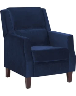 Sessel Samtstoff Marineblau Verstellbar Egersund