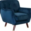 Sessel Samtstoff Marineblau Bodo