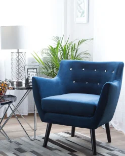 Sessel Samtstoff Marineblau Drammen