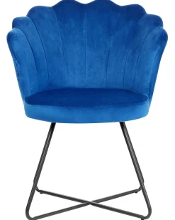 Sessel Samtstoff Marineblau / Schwarz Lovelock
