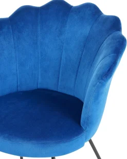 Sessel Samtstoff Marineblau / Schwarz Lovelock