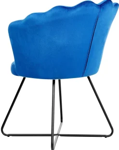 Sessel Samtstoff Marineblau / Schwarz Lovelock