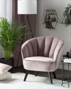Sessel Samtstoff Rosa Dala