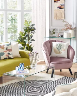 Sessel Samtstoff Rosa Dala