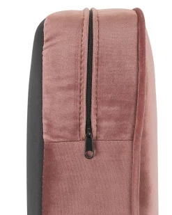 Sessel Samtstoff Rosa Rautenmuster Chesterfield