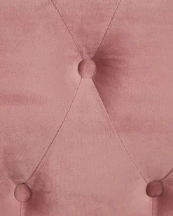Sessel Samtstoff Rosa Rautenmuster Chesterfield