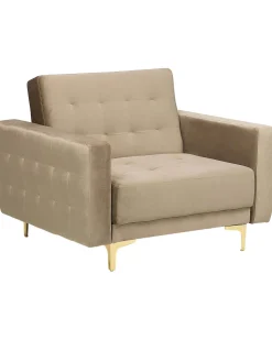 Sessel Samtstoff Sandbeige Aberdeen