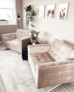 Sessel Samtstoff Sandbeige Aberdeen