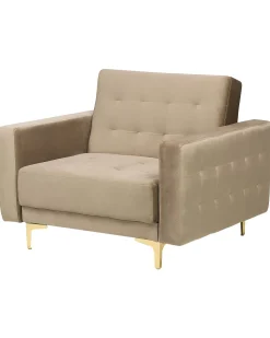 Sessel Samtstoff Sandbeige Aberdeen