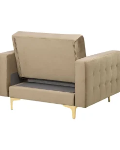 Sessel Samtstoff Sandbeige Aberdeen