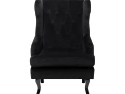 Sessel Samtstoff Schwarz Alta