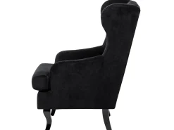 Sessel Samtstoff Schwarz Alta