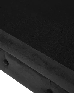 Sessel Samtstoff Schwarz Chesterfield