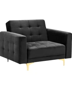 Sessel Samtstoff Schwarz Aberdeen