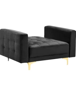 Sessel Samtstoff Schwarz Aberdeen