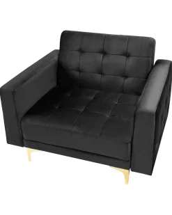Sessel Samtstoff Schwarz Aberdeen