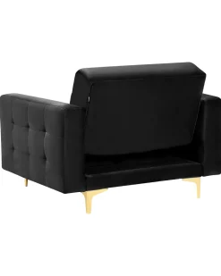Sessel Samtstoff Schwarz Aberdeen
