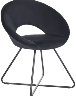 Sessel Samtstoff Schwarz Rachel