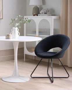 Sessel Samtstoff Schwarz Rachel