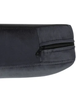 Sessel Samtstoff Schwarz / Gold Retro-Design Vietas