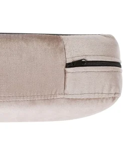 Sessel Samtstoff Taupe / Gold Retro-Design Vietas