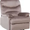 Sessel Samtstoff Taupe Verstellbar Mit Fusstutze Eslov