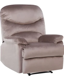 Sessel Samtstoff Taupe Verstellbar Mit Fusstutze Eslov